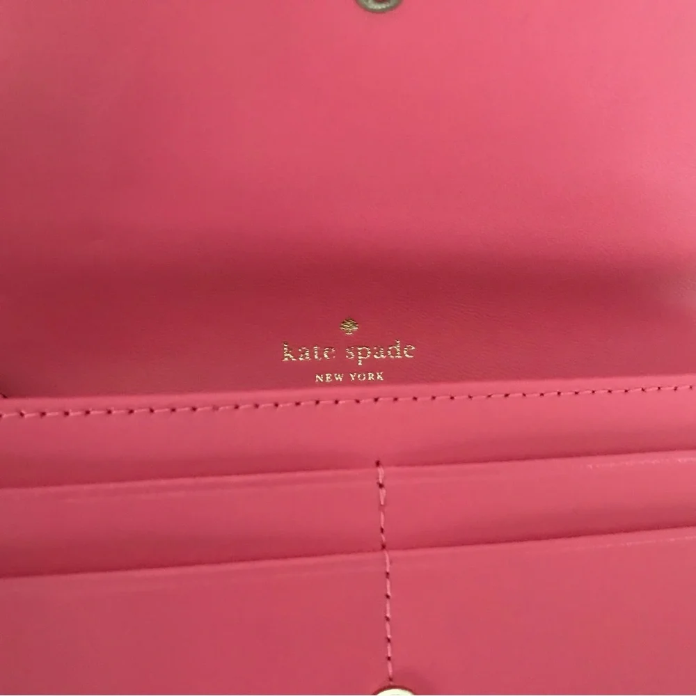 NWOT - Kate Spade Laurel Way Pink Blush Zip Wallet Soft Guava